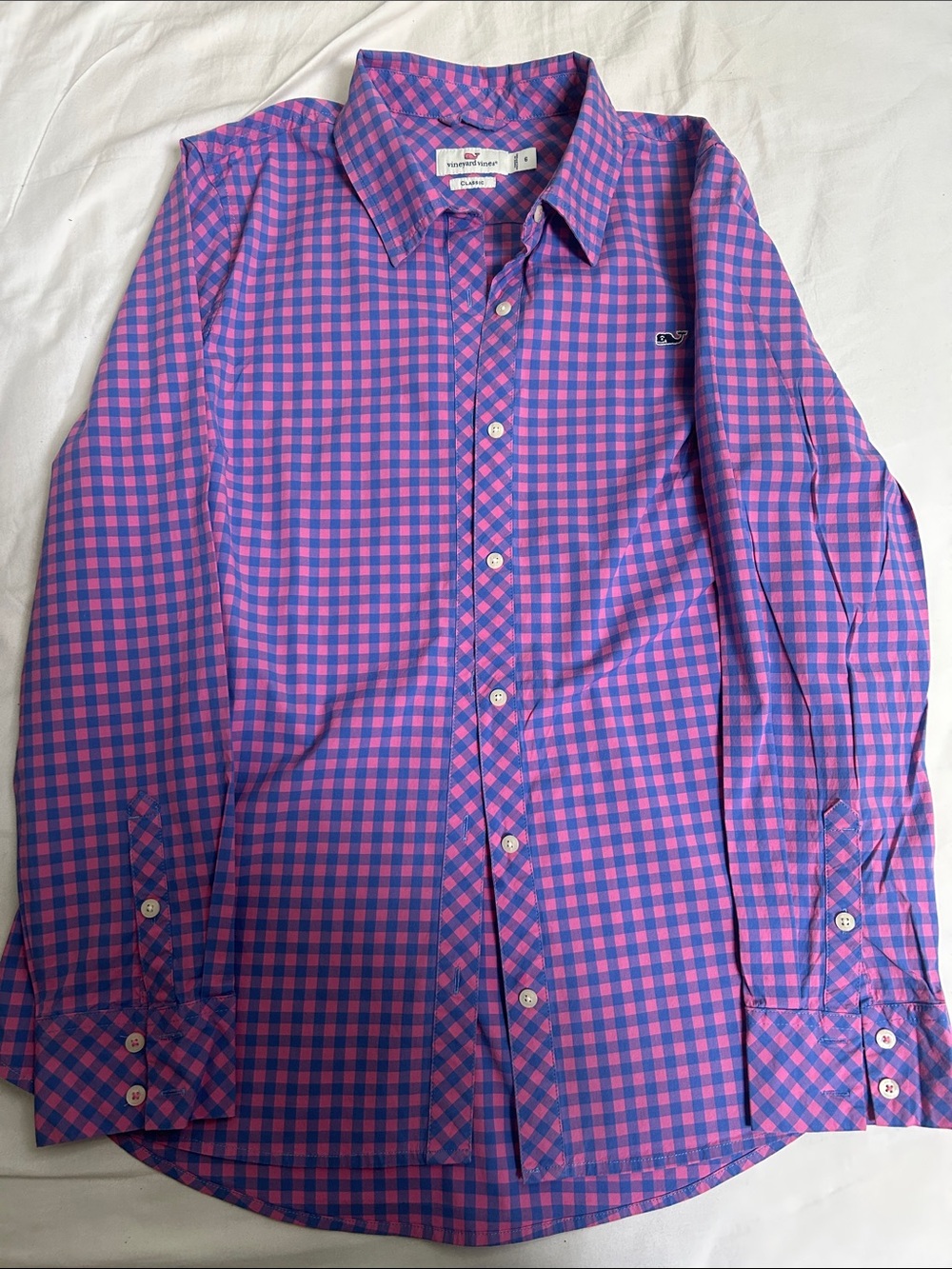 Vineyard Vines Pink and Purple Check Button-Down Shirt